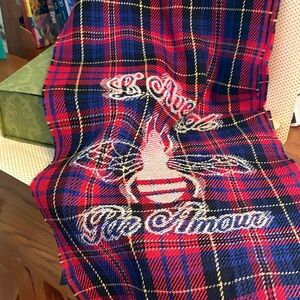 Gucci Authentic Plaid Scarf With Bee Design 
(NWOT)